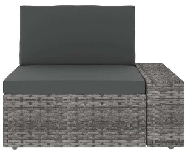 VidaXL Polyrattan Kerti Ülőgarnitúra - 3 részes - Szürke