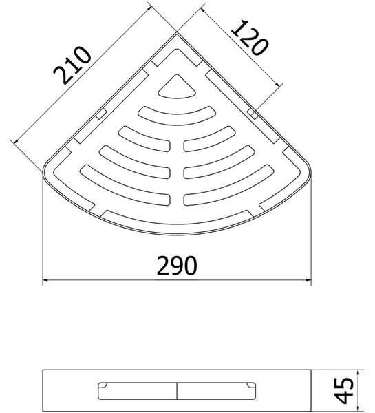 Mexen Laxo-C, sarok fürdőszobai polc, rozéarany, 70A8513-60
