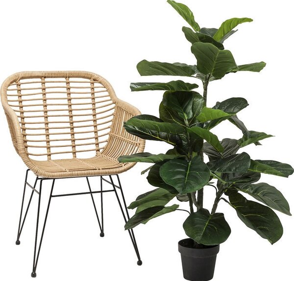 KARE Fiddle Leaf Műnövény Dekoráció 120 cm