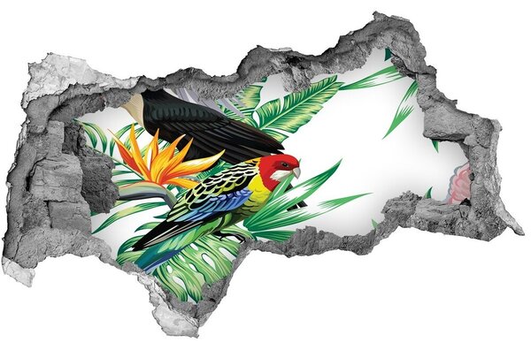 Lyuk 3d fali matrica Trópusi madarak