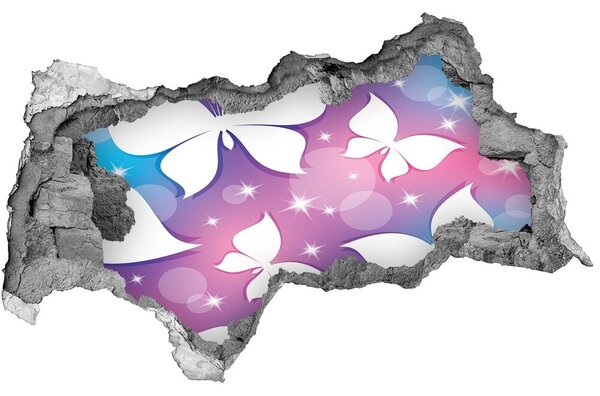 Lyuk 3d fali matrica Pillangók matrica