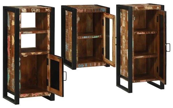 VidaXL Fürdőszoba bútor szett 3 pcs Szilárd újrahasznosított fa