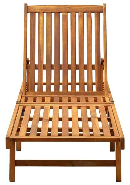 VidaXL Akácfa Napozóágy - Kék Párna - 200cm