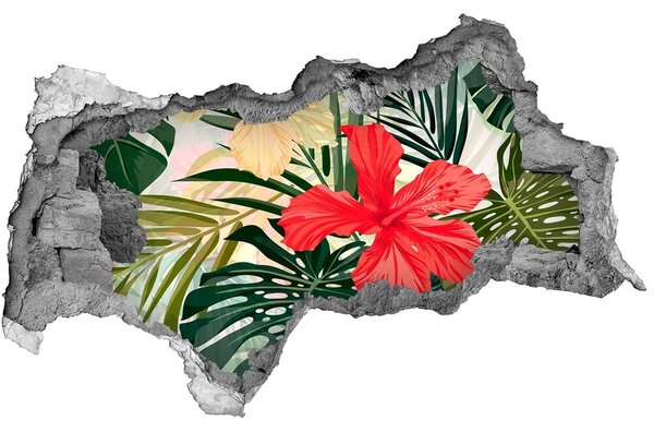 Lyuk 3d fali matrica Hawaii virágok