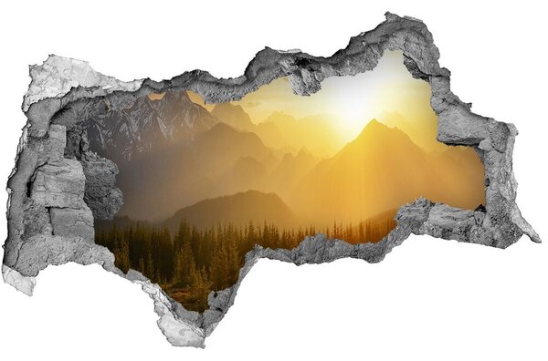 Lyuk 3d fali matrica Sunset hegy