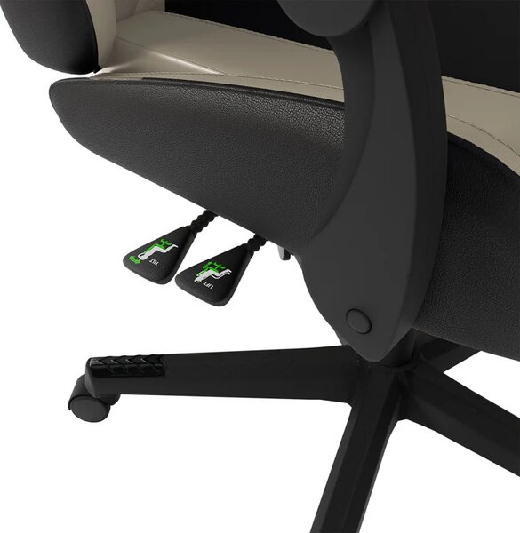 Juskys HyperSeat irodai szék - fekete/bézs