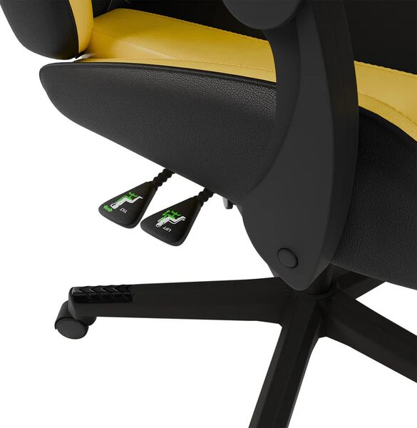 Juskys HyperSeat irodai szék - fekete/sárga