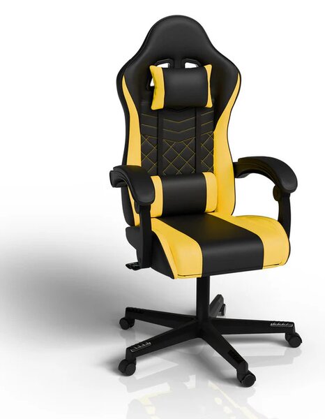 Juskys HyperSeat irodai szék - fekete/sárga