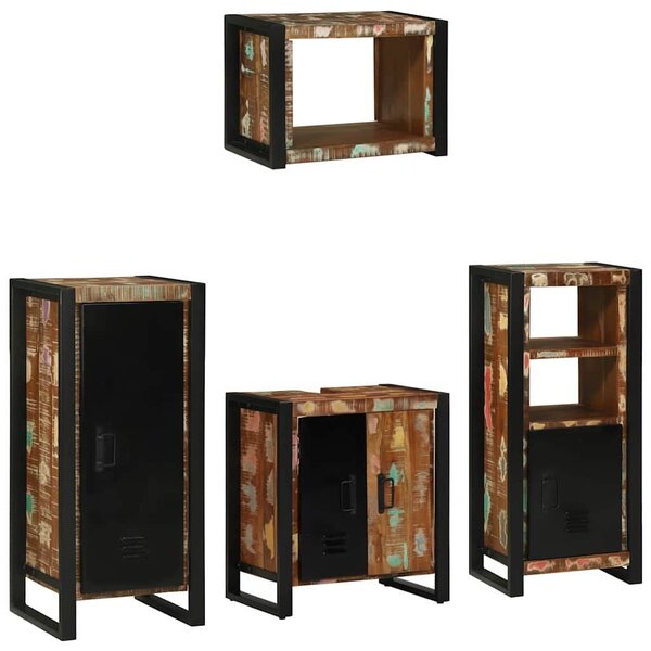 VidaXL Fürdőszoba bútor szett 4 pcs Szilárd Újrahasznosított Fa