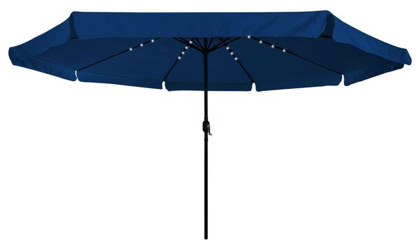 VidaXL Kerti Napernyő LED Fénnyel ø395x245 cm Égkék