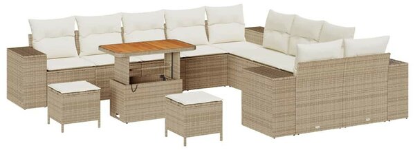 Kerti Kanapé Szett 13 pcs Beige és krém 90 x 55 x 71 cm