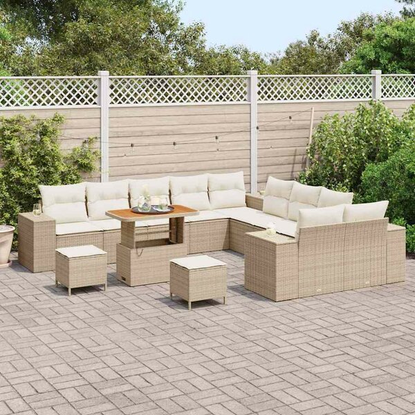 Kerti Kanapé Szett 13 pcs Beige és krém 90 x 55 x 71 cm