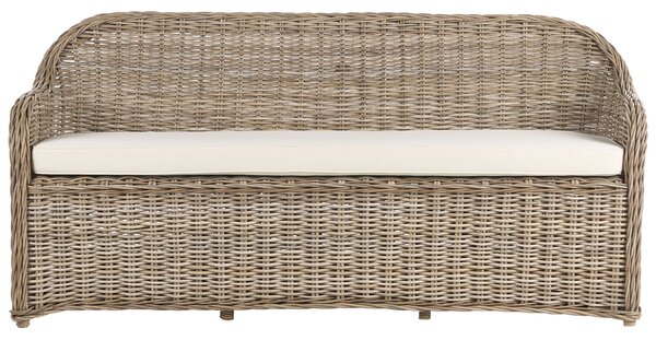 Kerti pad ülőpárnával SUSUA 189 cm Rattan Természetes