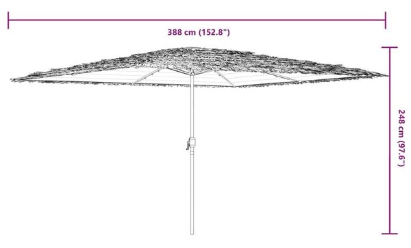 VidaXL Kék Kerti Napernyő - 388x388 cm