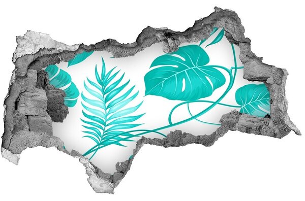 Lyuk 3d fali matrica Trópusi levelek