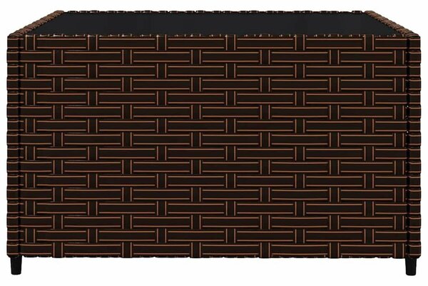 Polyrattan Kerti Ülőgarnitúra - 3 részes - Barna