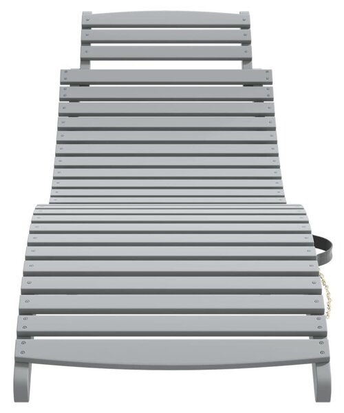 VidaXL 2 db szürke tömör akácfa napágy 184 x 55 x 64 cm