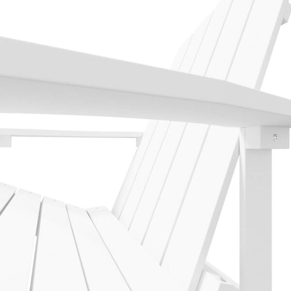 VidaXL fehér HDPE kerti adirondack szék lábtartóval