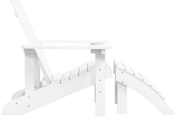 VidaXL fehér HDPE kerti adirondack szék lábtartóval