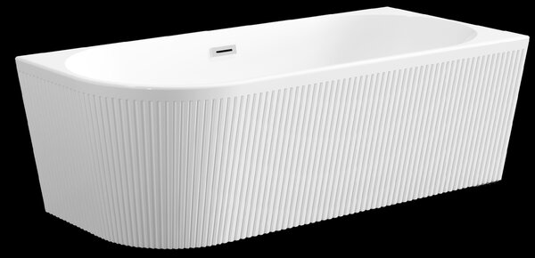 Invena Invena, szabadon álló kád 170x80x58 cm, jobb oldali, fényes fehér, króm túlfolyó, INV-AN-02-11P-KPL
