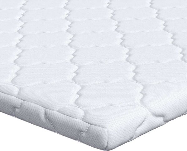 VidaXL Kókusz Topper Fehér 90 x 200 cm Jacquard szövet