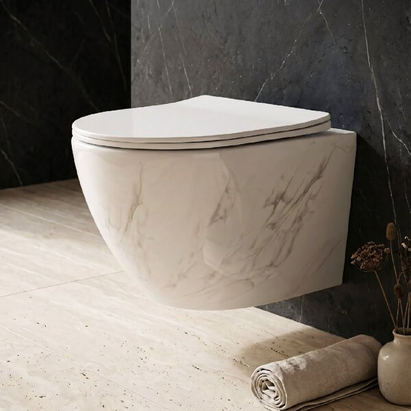 Rea, WC csésze öblítőkör nélkül Rea Carlos Nature Marble, REA-C6606