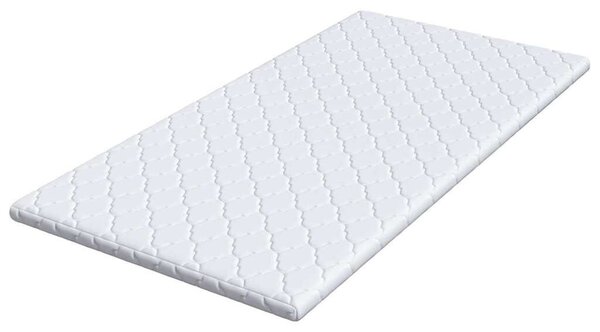 VidaXL Kókusz Topper Fehér 90 x 200 cm Jacquard szövet