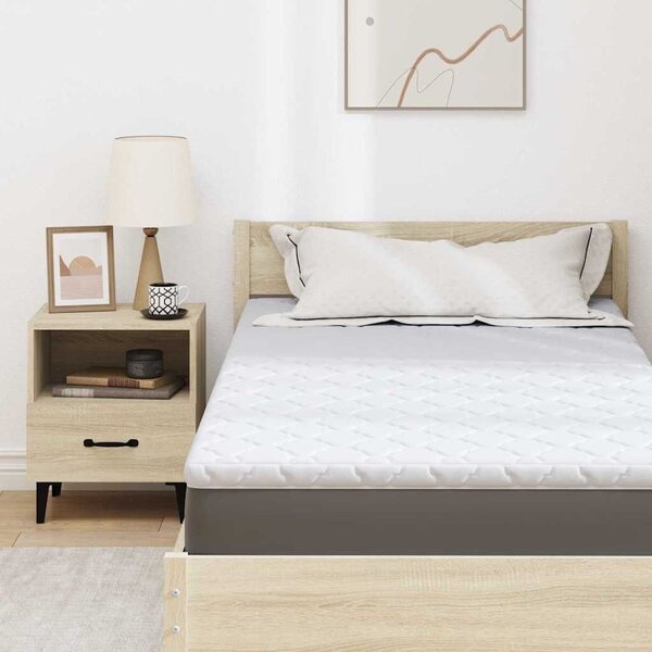 VidaXL Kókusz Topper Fehér 90 x 200 cm Jacquard szövet