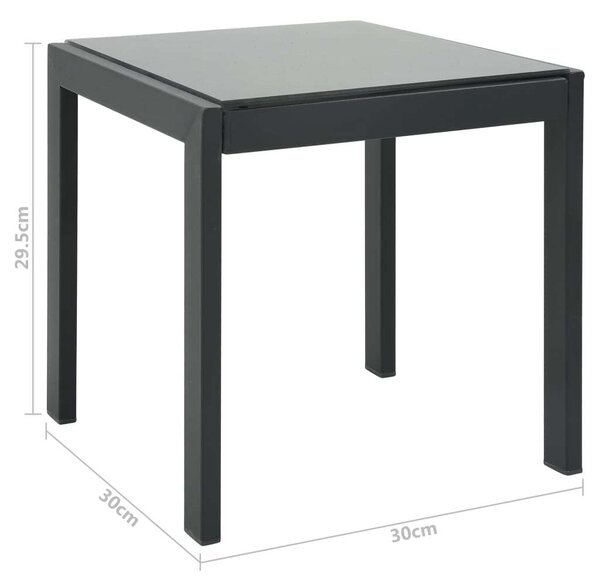 VidaXL Napozóágy Szett - 2 db + Asztal - Szürke