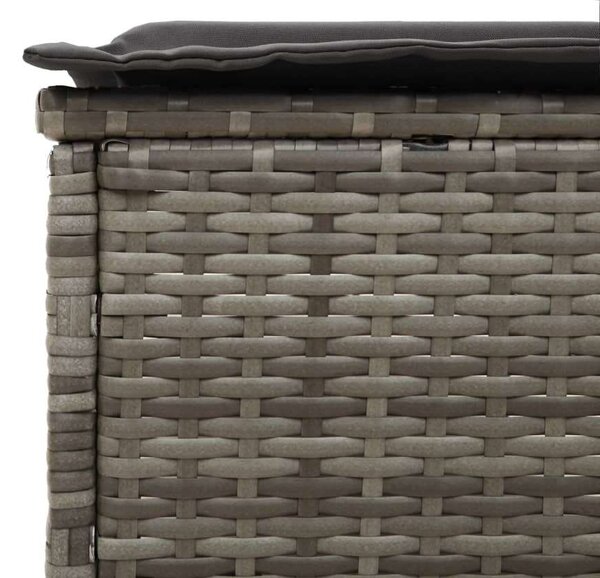 VidaXL Napozóágy Szett - 2 db - Polyrattan - Szürke