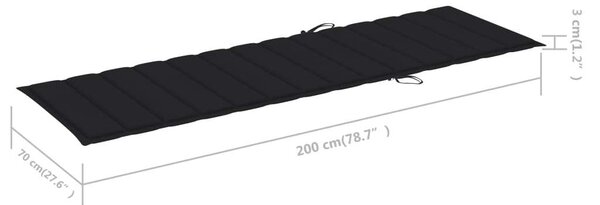 VidaXL Fa Napozóágy - 198cm