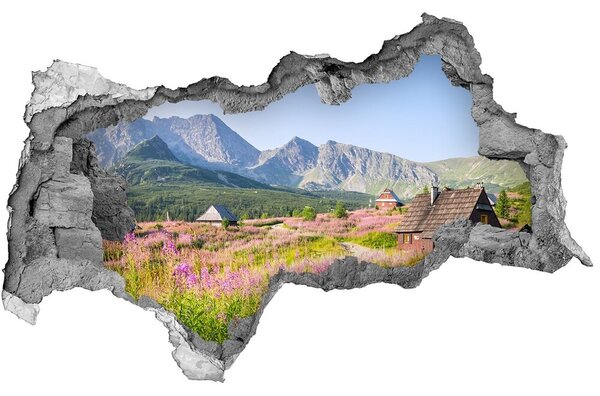 Lyuk 3d fali matrica Turistaház a hegyekben