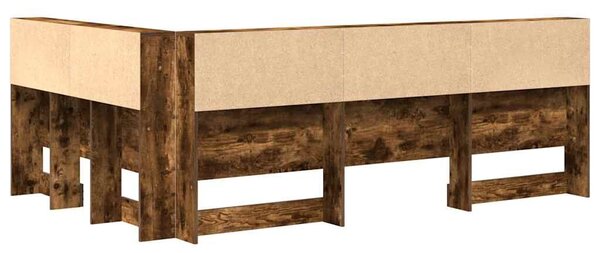 VidaXL Tároló fejtámla Füstölt tölgy 207,5 x 137,5 x 76,5 cm Faanyag