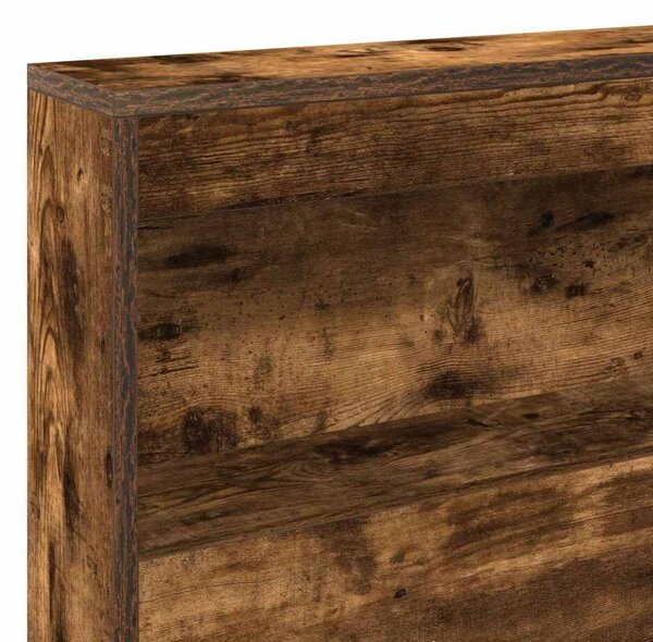 VidaXL Tároló fejtámla Füstölt tölgy 207,5 x 137,5 x 76,5 cm Faanyag