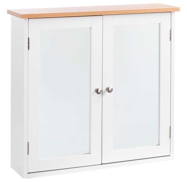 Fürdőszobai tükrös faliszekrény ALAMOS 65 cm 60 cm Fehér