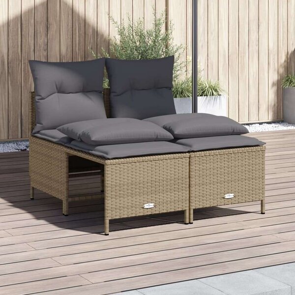 Polyrattan Kerti Ülőgarnitúra - 4 Fős