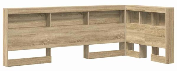 VidaXL Tároló fejtámla polcokkal tárolóval sonoma tölgy 90 cm Faanyag