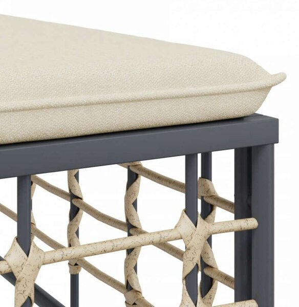 VidaXL Polyrattan Kerti Ülőgarnitúra - 3 részes - Antracit Szürke