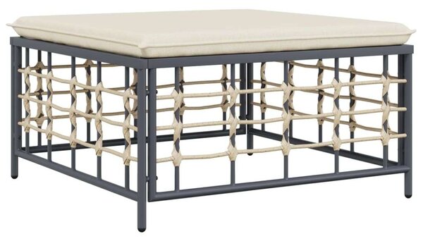 VidaXL Polyrattan Kerti Ülőgarnitúra - 3 részes - Antracit Szürke