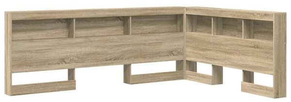VidaXL Tároló fejtámla polcokkal tárolóval sonoma tölgy 150 cm Faanyag
