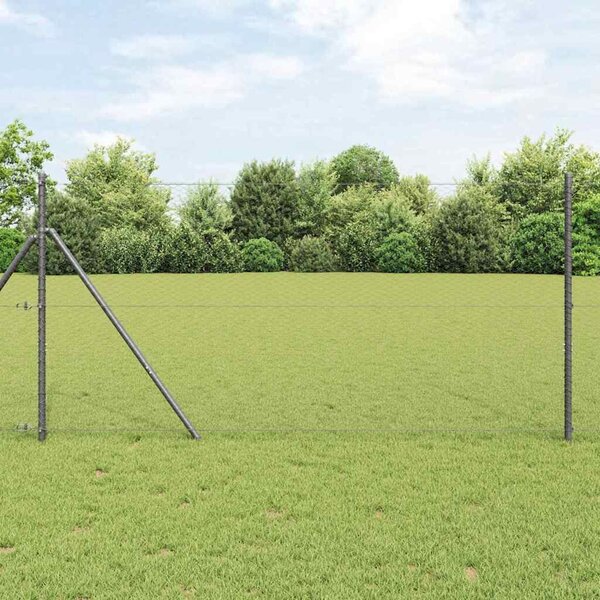 VidaXL Hatszögletű kerítés talajrögzítő 25 x 1,2 m PVC-bevonatos acél