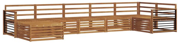 VidaXL Kültéri kanapé szett 7 pcs Természetes