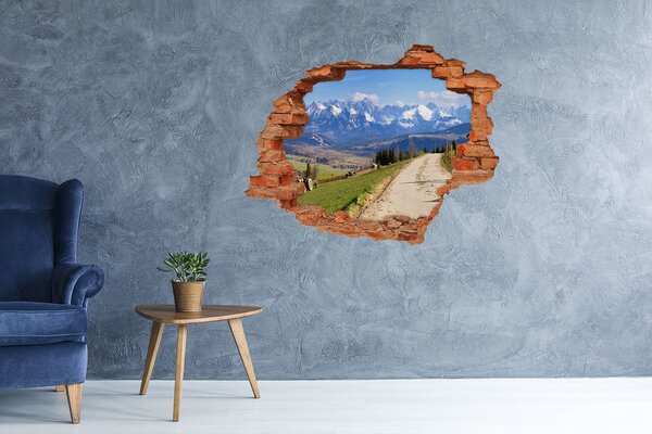 3d fali matrica lyuk a falban Panoráma a tátra