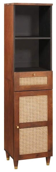 VidaXL Széf fiókkal polcokkal Barna 38 x 33,5 x 160 cm Tömör Mangófát