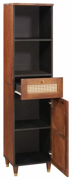 VidaXL Széf fiókkal polcokkal Barna 38 x 33,5 x 160 cm Tömör Mangófát