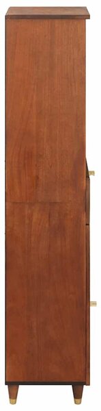 VidaXL Széf fiókkal polcokkal Barna 38 x 33,5 x 160 cm Tömör Mangófát