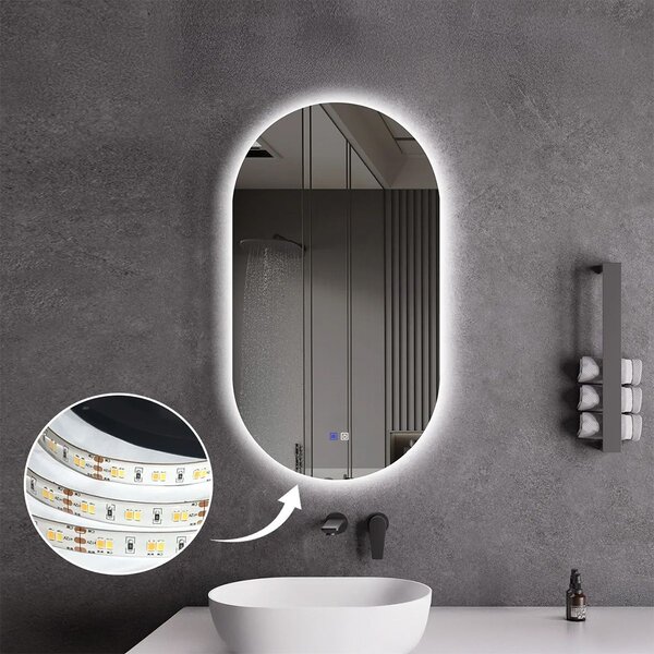 LED Tükör 50x80cm S027
