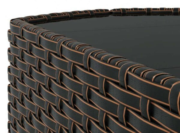 VidaXL Polyrattan Kerti Ülőgarnitúra - 3 részes, Barna