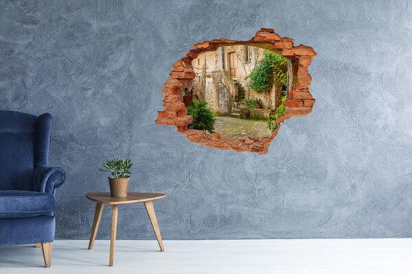 3d fali matrica lyuk a falban Olasz utcákon