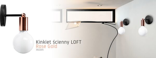 Fali lámpa rose gold 392205
